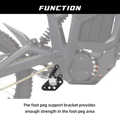 Six-Position Adjustable Bolt-On Footpeg Bracket For Talaria Sting MX3 MX4 Electric Dirt Bike Black Aluminum CNC Lightweight Durable