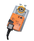 Killer Electric Damper Actuator Model SM24A SR showing compact motor design and electrical connector for HVAC control.