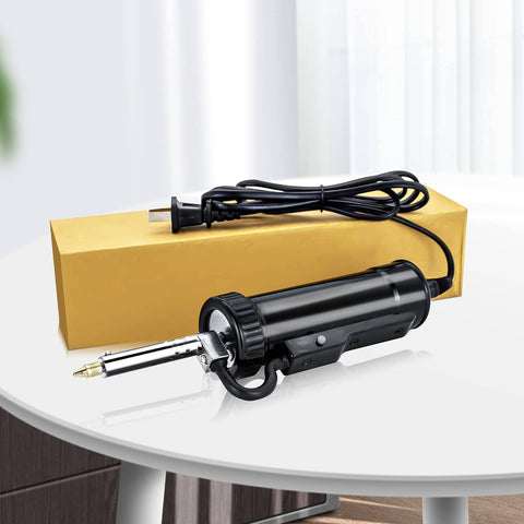 Automatic Desoldering Pump Vacuum Solder Sucker Tool For DIY AC110V 30W Electric Desoldering Gun with cord on table