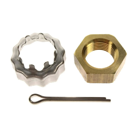 OEM Propeller Nut And Keeper For Outboard Motors Genuine Silver Finish Fits 90 To 300 HP Marine Engines Replacement Part 5008966