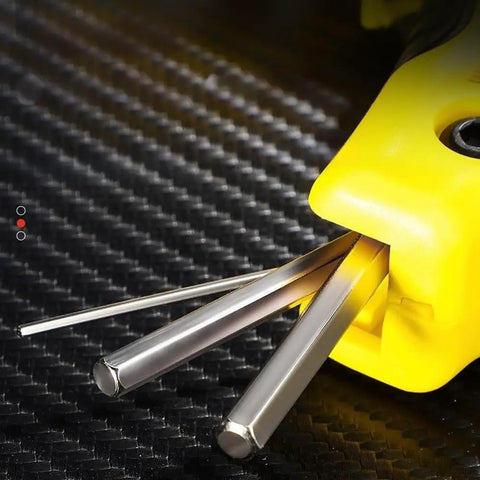 Super Sweet 9 Piece Foldable Hex Key Wrench Kit Made From Tough Chrome Vanadium Steel Perfect For Bike Repair And Home Fixes Including Sizes From 1 5Mm To 6mm So You Can Get Any Job Done Without Stressing Out, red folding hex key wrench set
