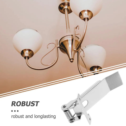 Sleek Concealed Spring Clamps For Recessed Trim Kits With Robust Iron Build For Reliable Lighting Support And Hidden Elegant Design In Bulk Pack of 10, silver iron clamp shown