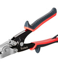 Snap Lock Punch Tool For Sheet Metal And Ductwork Drop Forged Steel Jaw Gutter End Cap Crimper Eight Point Five Inch Crimping Tool close-up