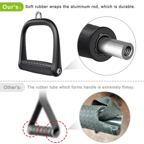 D Handle For Cable Machines Built Tough Aluminum Grip With Non Slip Surface 360 Degree Swivel For Smooth Stable Workouts