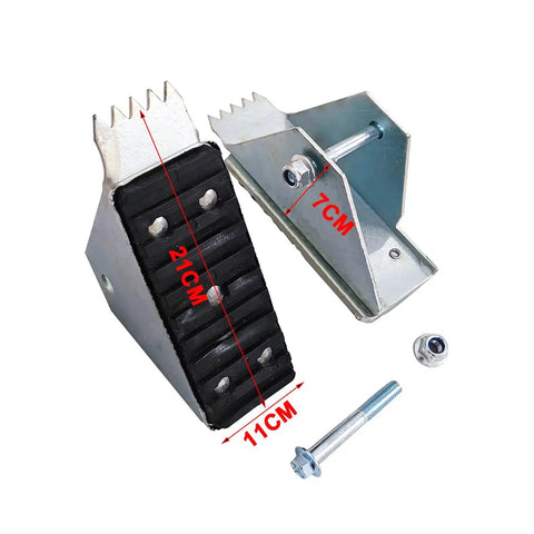 Anti Skid Ladder Feet Replacement Shoes Kit For Extension Ladders Aluminum Foot Pads 2 Pack with bolts and measurements
