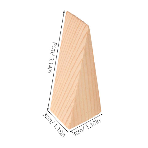 20Pcs Wooden Door Stop Wedges Set, Triangle Shaped Door Stoppers For Home And Office dimensions 8cm height 3cm width