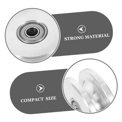 Aluminum Alloy U Groove Pulley Wheel For Gym Cable Systems Double Bearing Beefed-Up Noiseless Roller Compact Fitness Accessory For Weight Lifting Smooth Quiet Performance For Everyday Sessions, compact aluminum pulley wheel