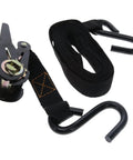 Heavy Duty Treestand Ratchet Straps Pack Of 3 Featuring Grip Tight Vinyl Coated Steel Hooks And One Inch Wide Eight Foot Webbing.