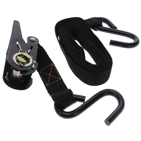 Heavy Duty Treestand Ratchet Straps Pack Of 3 Featuring Grip Tight Vinyl Coated Steel Hooks And One Inch Wide Eight Foot Webbing.