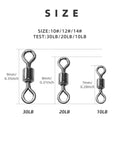 Micro Fly Fishing Swivels Go-To Stainless Steel Ball Bearing Barrels For Easy Tippet Changes And Leader Connector 10Lb To 30Lb Test Durable Tackle Accessories For Anglers. Sizes #10 #12 #14