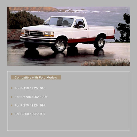 Eterpace dash panel trim bezel inserts for Ford F-150/Bronco 1992–1996 and F-250/F-350 1992–1997, LH & RH snap-in