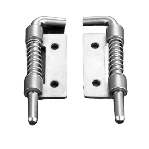 Rotating Concealed Hinges Door Fittings 1 Pair Stainless Steel Spring Barrel Bolt Latch Hinge For Industrial Cabinets 53 x 18mm