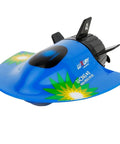 Blue mini RC submarine boat remote control waterproof diving toy for kids ages five and up easy to learn realistic ocean explorer