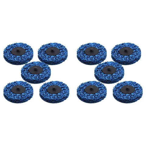 25 Pack 3 Inch Quick Change Strip And Clean Discs For Paint And Rust Removal Heavy Duty Beefy Non Woven Nylon With Extra Coarse Grit Blue