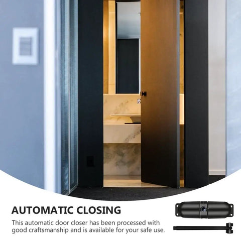 Heavy Duty Automatic Door Closer For Screen Door With Adjustable Closing Force, indoor installation view