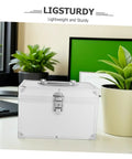 Lockable Portable Double Layer Tool Box Case With Ergonomic Handle Aluminum Alloy Build Spacious Storage Rugged Carrying Case