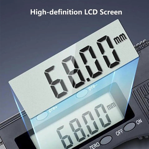 Digital Caliper 0-800mm/31.5 Inch Large Range Long Jaw Caliper Measuring Tool with clear LCD screen showing measurement.