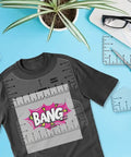 Heat Press Pillow Kit With Four Mat Sizes And Five Rulers For Vinyl And Sublimation Transfers showing ruler alignment on T-shirt