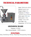 Heavy Duty Pro Grade Commercial Split Peanut Butter Maker Grinder Stainless Steel Colloid Mill Emulsifying Machine dimensions