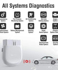 Bluetooth OBD2 Scanner With Full System Diagnostics And 19 Service Functions Code Reader For iPhone And Android diagram.