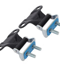 Beefy Tailgate Hinge Kit For 2019-2023 Dodge Ram Rear Door Replacement, durable black steel hinge set with bolts.