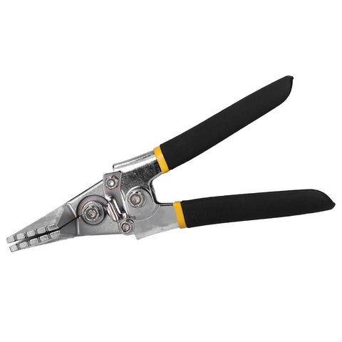 Sheet Metal Hand Seamer And Straight Jaw Bender With Ergonomic TireGrip Handle for bending, seaming, and flattening metal panels.