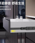 Wide Buffer 14 Inch Three Section Drawer Slides With Hydraulic Damping Full Extension Beefy Steel Ball Bearing Rails
