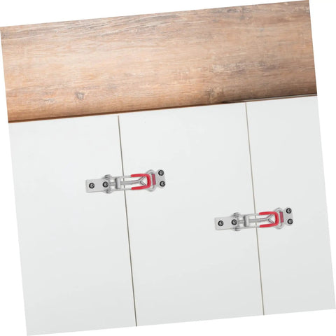 Beefy Heavy Duty Toggle Latch Clamps Set Adjustable Galvanized Iron Pull Latches With Buckle Joint For Doors Cabinets Lock Boxes And Metal Hasp Hardware High Capacity 360 Pounds on white cabinet doors