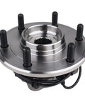 Rear Wheel Hub And Bearing Assembly Easy Install Drop In Fit For 2005 To 2012 Nissan Armada, 2004 Pathfinder Armada, And 2004 To 2010 Infiniti QX56 With ABS Replacement For Smooth Operation And Lasting Durability, shown with bolts and ABS sensor connector