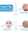 3pc Vacuum Glass Tube Kit for Face Suction Blackhead Removal showing flat, straight, and gourd shaped tubes