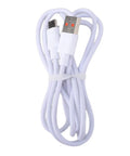 Cordless Portable Washing Machine With 3L Tank Led Touch Screen Plus 6000Mah Battery For Travel Camping And Road Trips Smooth On The Go Laundry Cleanup No Sweat Design USB-C cable in white, neatly tied for convenience.