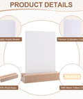 5 By 7 Inch Sublimation Ready Heart Shape LED Acrylic Photo Frames Set details with wood base, acrylic sheets, warm LED
