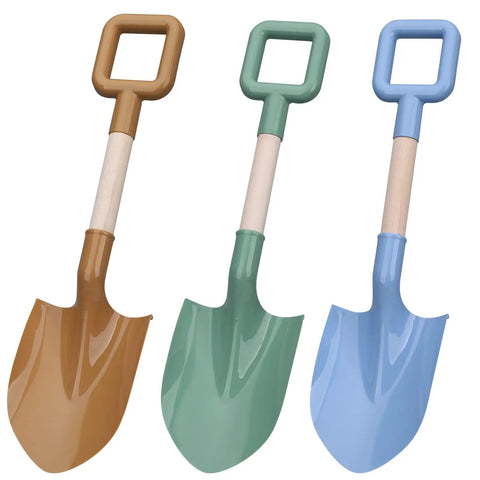 Kids Garden Tool Shovel Set 16 Inch Avocado Beach Spades Sand Shovels Toys For Adults Gardening Tools Kit Travel Sandbox Toy Snow Scoop With Wood Handle Spade For Digging Sand Snow 3 Pack