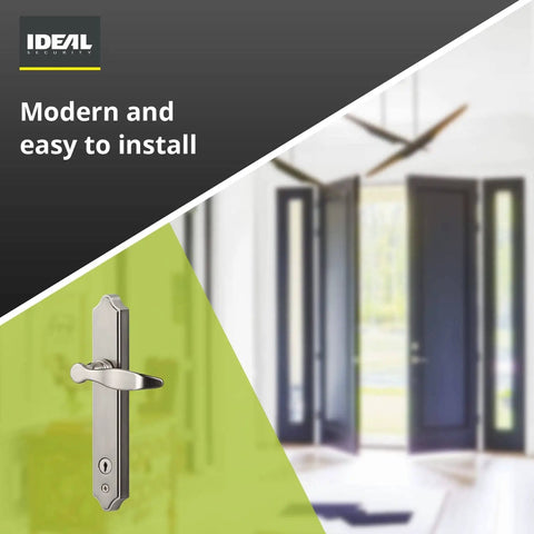 Storm Door Lever With Deadbolt Lock For Out Swinging Doors Exterior Lock Set With Key Black Finish Durable And Easy To Install