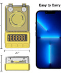 Gold Precision Milligram Scale 100G Capacity With 0.001G Readability, Digital Mg Powder Scale next to smartphone for size comparison
