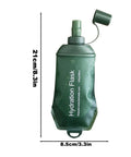 Foldable TPU Water Pouch Bottle For Outdoor Hydration Leakproof And Refillable Soft Flask Lightweight And Compact Measuring 21cm