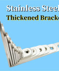 10 Pack 3mm Stainless Steel Corner Brace Brackets heavy duty L shaped angle supports with satin finish stacked angled view