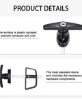 Heavy Duty Shed Door Latch Kit With T Handle Lock, carbon steel, zinc alloy, 4-1/2 inch stem, anti-corrosion features