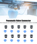 Ten Piece Dope Pneumatic Valve Connector Kit For Extruder Push To Connect Fittings 3D Printer Accessory With PTFE Material Heat Resistant And Wear Resistant Durable Pulse Valve Quick Connectors For Reliable Filament Feed, ten-piece set