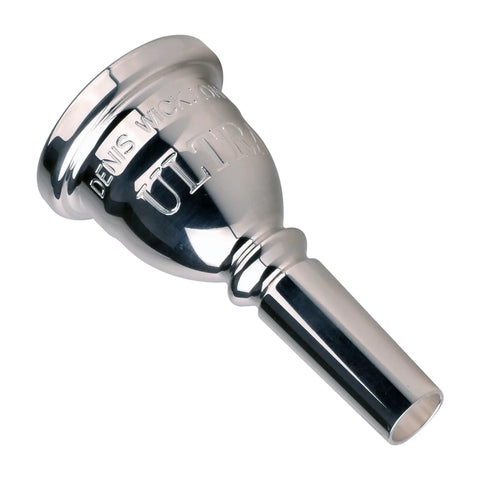 Ultra Euphonium Mouthpiece Silver Plated With V Type Backbore For Balanced Airflow And Rich Tone Large Shank For Easy High Register Articulation 5880E SM3U Euphonium Accessory Designed For Smooth Response And Warm Resonance. silver-plated euphonium mouthpiece close-up