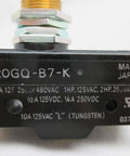 Industrial Grade A-20GQ-B7-K 480V AC 20A Switch with specifications and certifications displayed