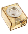 Badass 300A Marine Battery Fuse Holder With Splash Proof IP66 Waterproof Cover Rated For Boats And RV Vehicles Up To 58Vdc Max, clear fuse block.