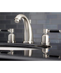 Oil Rubbed Bronze 8 Inch Widespread Bathroom Faucet With Deck Mount Durable Brass And Zinc Alloy Construction 1.2 GPM Flow