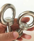 Heavy Duty M10 Shoulder Eyebolt Set Two Pack With Nuts And Washer, Stainless Steel Lifting Ring Eyebolt For Hoisting And Securing Loads