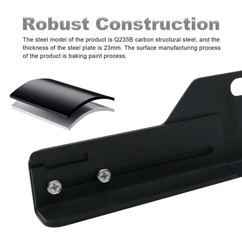 Close-up of Pro Grade Wheel Alignment Tool Kit With Tape Measures, heavy-duty steel alignment plate showcasing robust construction.