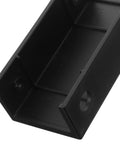 Under Desk Laptop Holder Sliding Bracket Fits All Laptops Clears Desk Mess Instantly Black plastic mount interior view