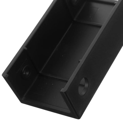 Under Desk Laptop Holder Sliding Bracket Fits All Laptops Clears Desk Mess Instantly Black plastic mount interior view