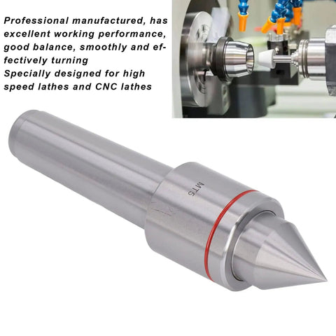 Mt5 60 Degree Morse Taper Live Lathe Center for heavy duty high speed lathes and CNC machining, precision ground high carbon steel