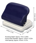 Side view of a 6 Hole Punch For A4 A5 B5 Loose Leaf Notebooks And Scrapbooks, Metal Circle Paper Puncher with dimensions labeled.