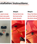 Step-by-step instructions for installing No Fuss Hood Prop Rod Retainer Clip For Jeep Wrangler YJ TJ Patriot Dodge.